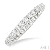 1 Ctw Round Cut Diamond Eternity Wedding Band in 14K White Gold