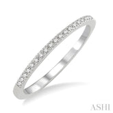 1/10 Ctw Round Cut Diamond Wedding Band in 14K White Gold