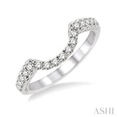 1/3 Ctw Round Cut Diamond Wedding Band in 14K White Gold