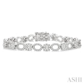 3 1/3 Ctw Lovebright Round Cut Diamond Bracelet in 14K White Gold