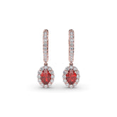 Dazzling Ruby and Diamond Drop Earrings