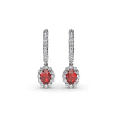 Dazzling Ruby and Diamond Drop Earrings