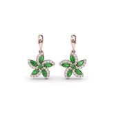 Emerald and Diamond Catalina Drop Earrings