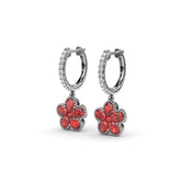 Magnolia Ruby Huggie Hoops