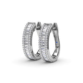 Baguette Diamond Hoops
