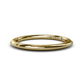 Knife-Edge Gold Wedding Band