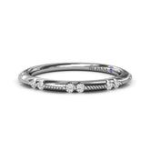 Raindrop Diamond Wedding Band