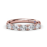 Oval Diamond Wedding Band