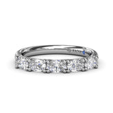 Oval Diamond Wedding Band
