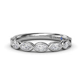 Marquise Diamond Wedding Band