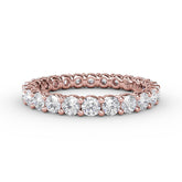 Stunning Shared Prong Eternity Band
