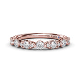 Alternating Marquise and Round Diamond Ring