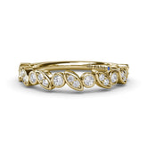 Multi-shaped Bezel Set Diamond Band