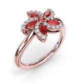 Ruby and Diamond Catalina Ring