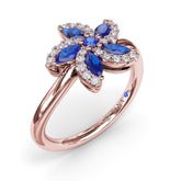 Sapphire and Diamond Catalina Ring