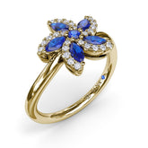 Sapphire and Diamond Catalina Ring