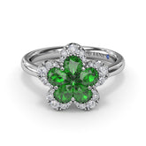 Emerald Magnolia Ring