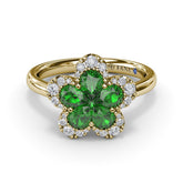 Emerald Magnolia Ring