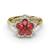 Ruby Magnolia Ring