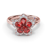 Ruby Magnolia Ring