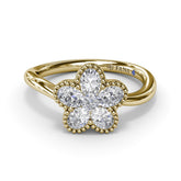 Magnolia Wave Diamond Ring