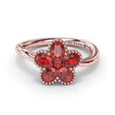 Magnolia Wave Ruby Ring
