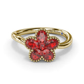 Magnolia Wave Ruby Ring