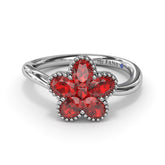 Magnolia Wave Ruby Ring