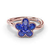 Magnolia Wave Sapphire Ring