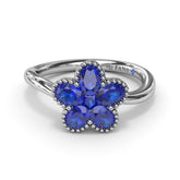 Magnolia Wave Sapphire Ring