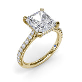 Classic Radiant Solitaire With Hidden Halo