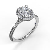Oval Cut Halo Engagement Ring