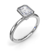 Modern Solitaire Diamond Engagement Ring