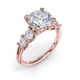 Double Side Stone Engagement Ring