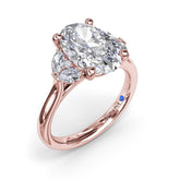 Marquise and Round Side-Stone Engagement Ring