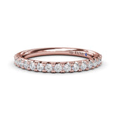 Double Prong Diamond Wedding Band