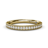 Milgrain and Diamond Wedding Band