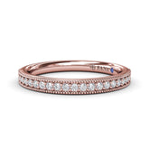 Milgrain and Diamond Wedding Band