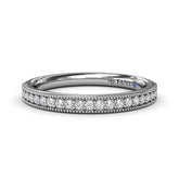 Milgrain and Diamond Wedding Band