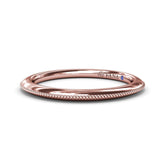 Knife-Edge Gold Wedding Band