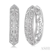 1/20 Ctw Round Cut Diamond Fashion Earrings in Sterling Silver