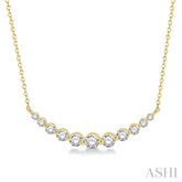 3/4 Ctw Diamond Smile Necklace in 14K Yellow Gold