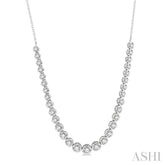 2 Ctw Round Cut Diamond Illusion Necklace in 10K White Gold