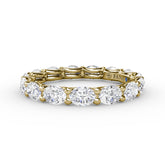 Shared Prong Oval Eternity Band