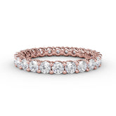 Stunning Shared Prong Eternity Band