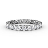 Stunning Shared Prong Eternity Band