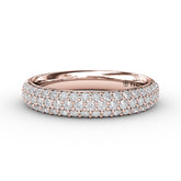 Domed Diamond Pave Band