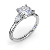 Brilliant Cut Three Stone Engagement Ring