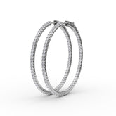 2.9ct Diamond Hoop Earrings