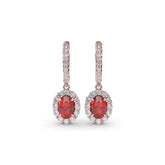 Dazzling Ruby and Diamond Drop Earrings